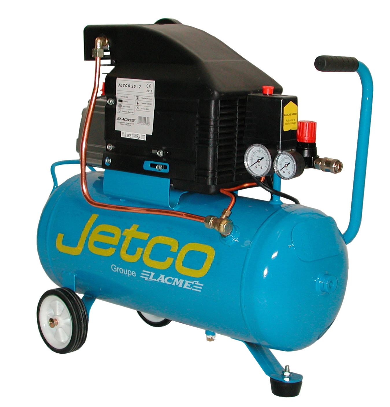 Compresor LACME JETCO 25 LT + tubo con sopladora
